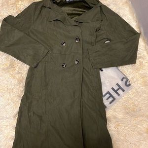 Brand new, never worn Olive Trench coat